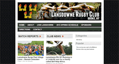 Desktop Screenshot of lansdownerugbyclub.com