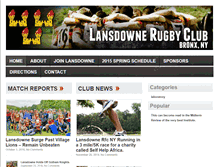 Tablet Screenshot of lansdownerugbyclub.com